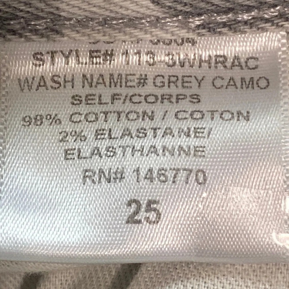 Re/Done Gray Camo High Rise Ankle Crop Button Fly Raw Hem Jeans Size 25 - Picture 13 of 13